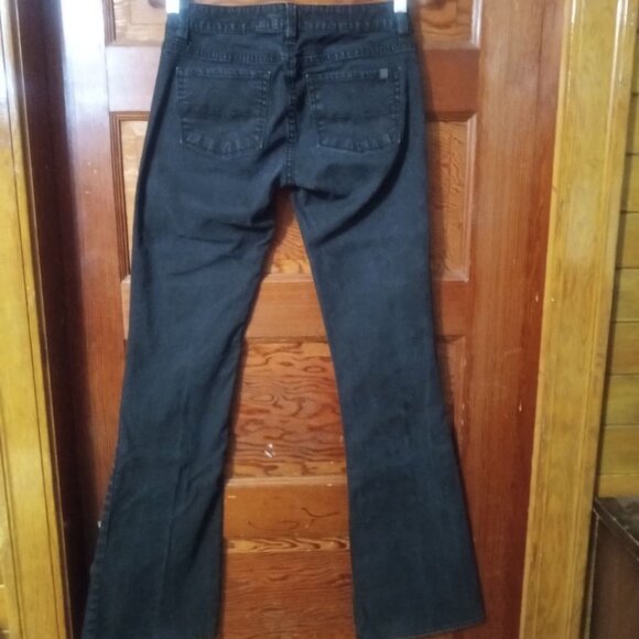 Buffalo David Bitton Black Flare Bell Bottom Jeans Low Rise 26x34 - Picture 1 of 6